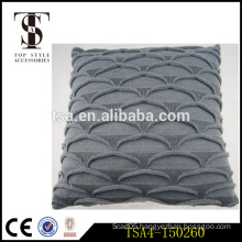 fish scale grey wholesale decorative bolster pillow knitting yarn covers for pillow